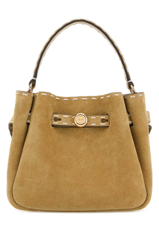 Beige suede bucket bag Blue TORY BURCH (183173)