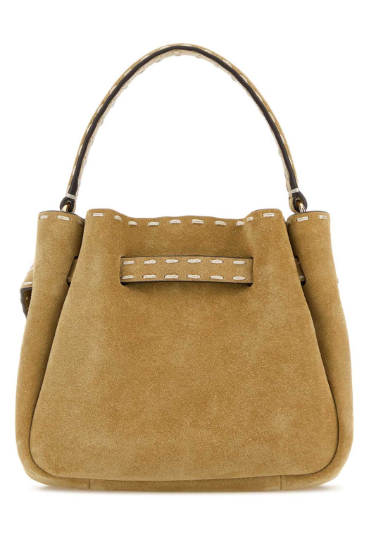 Beige suede bucket bag Blue TORY BURCH (183173)