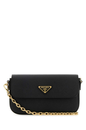 Black leather crossbody bag Black PRADA (1BD356NZV)