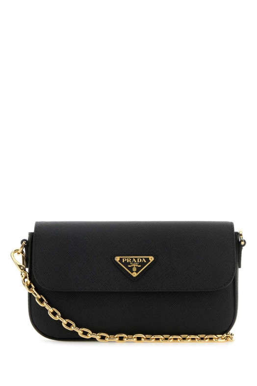 Black leather crossbody bag Black PRADA (1BD356NZV)