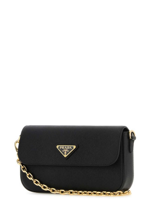 Black leather crossbody bag Black PRADA (1BD356NZV)