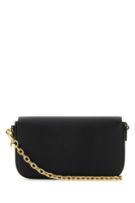 Black leather crossbody bag Black PRADA (1BD356NZV)