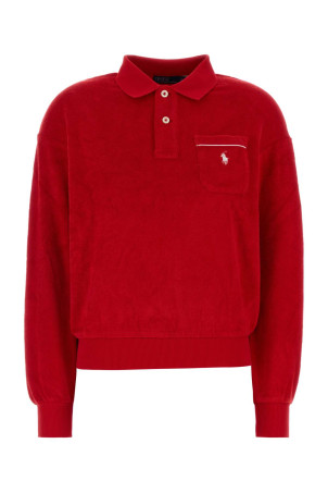 Поліестерова сорочка-поло червоного кольору, синя POLO RALPH LAUREN (211A12737)