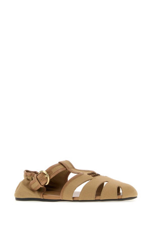 Camel canvas Ruches sandals MIU MIU (5E635FF0053ZMT)