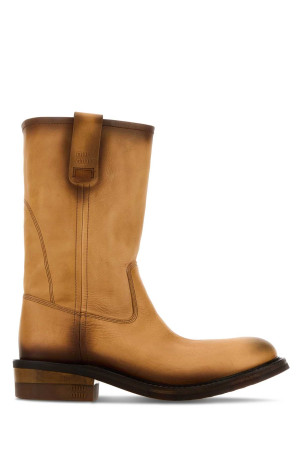 Camel leather boots MIU MIU (5U680EFA0455OD)