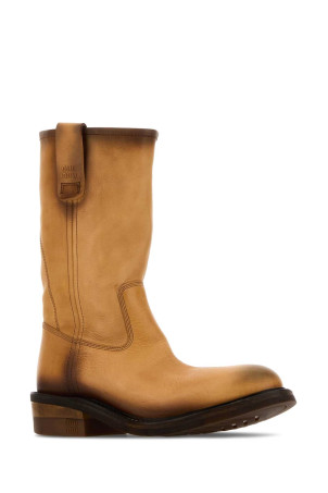 Camel leather boots MIU MIU (5U680EFA0455OD)