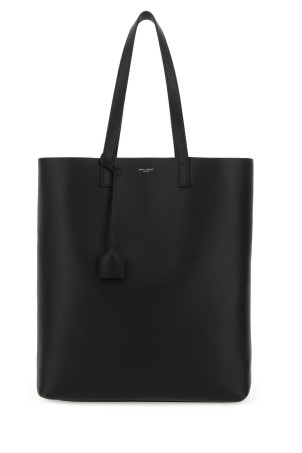 Black leather Bold shopping bag Black SAINT LAURENT (676657CSU0N)