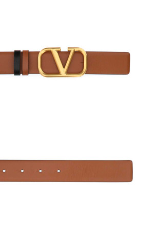 Biscuit leather VLogo Signature reversible belt VALENTINO GARAVANI (6W2T0S11ZFR)