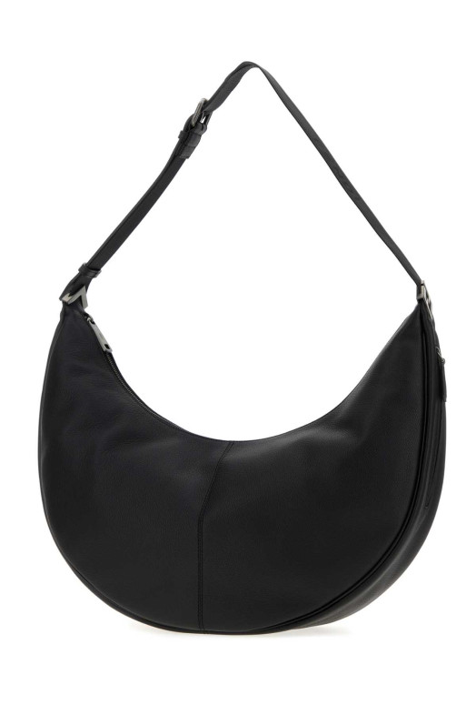 Black leather shopping bag FENDI (7VA691ASIH)