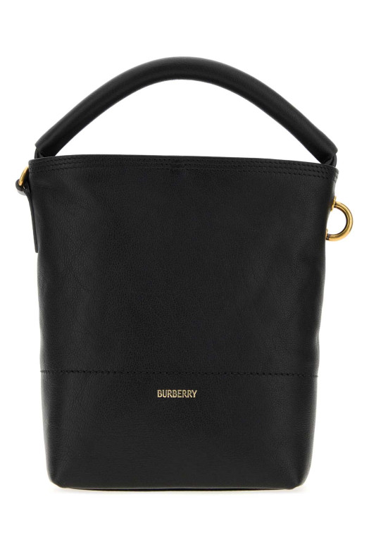 Black leather handbag Black BURBERRY (8123594)