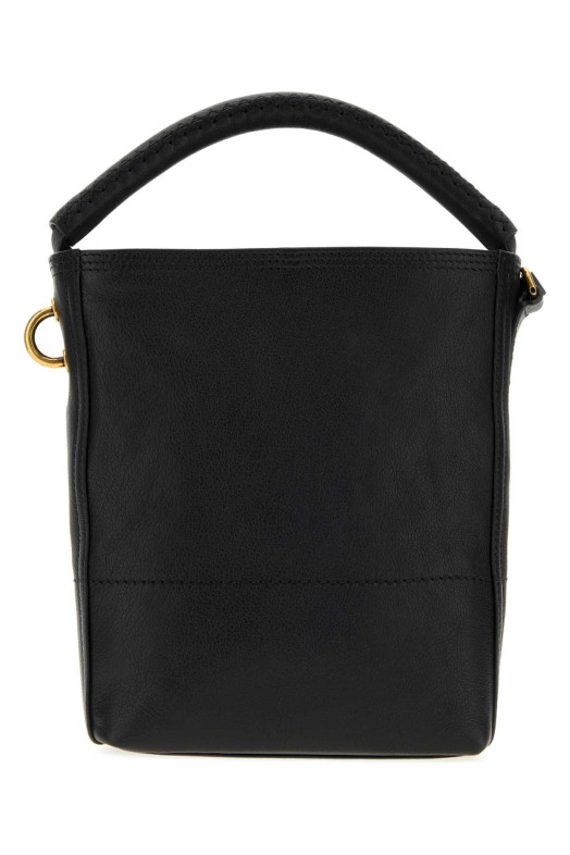 Black leather handbag Black BURBERRY (8123594)