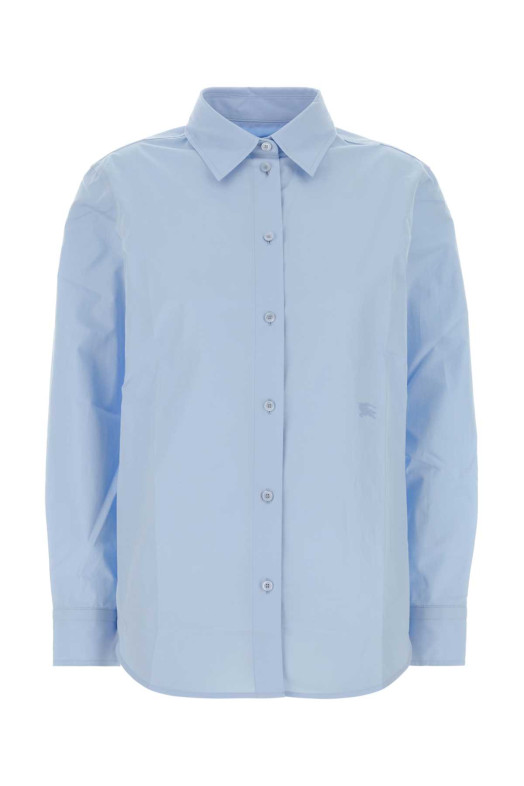 Светло-голубая рубашка из поплина BURBERRY (8123704)