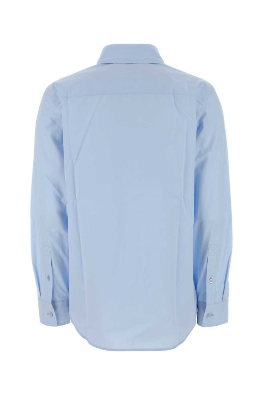 Светло-голубая рубашка из поплина BURBERRY (8123704)