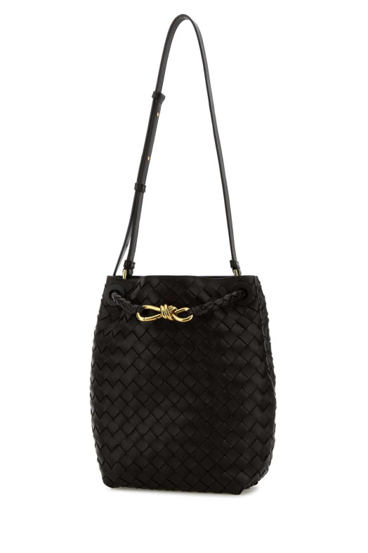 Маленькая сумка-бакет «Andiamo» из темно-коричневой кожи BOTTEGA VENETA (855759VCPP1)