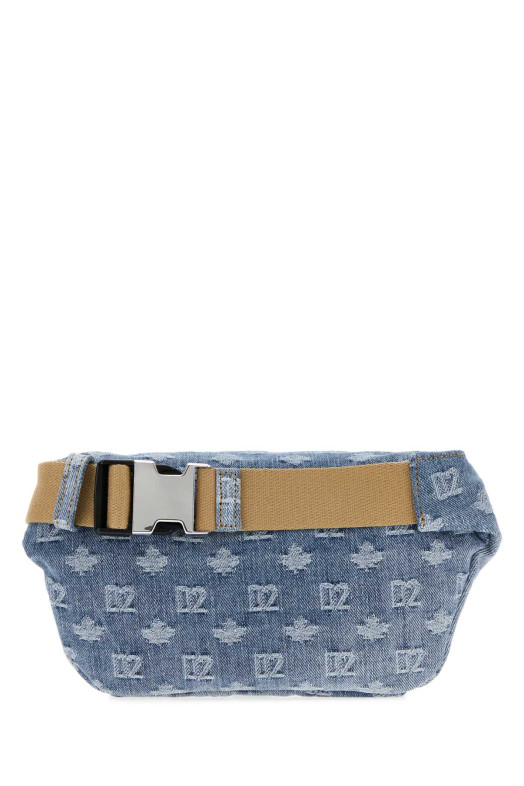 Embroidered denim belt bag DSQUARED (BBM008010108819)