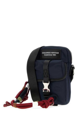 Navy blue fabric crossbody bag DSQUARED (CBM007661700001)