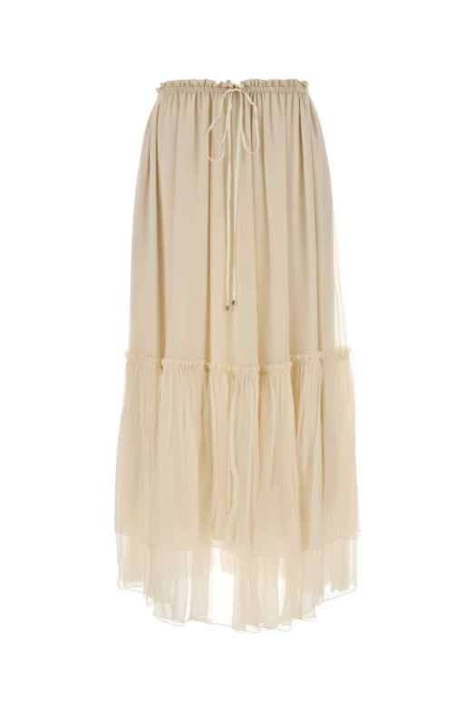 Cream crepe skirt White CHLOE (CH26UJU70001)
