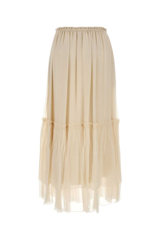 Cream crepe skirt White CHLOE (CH26UJU70001)