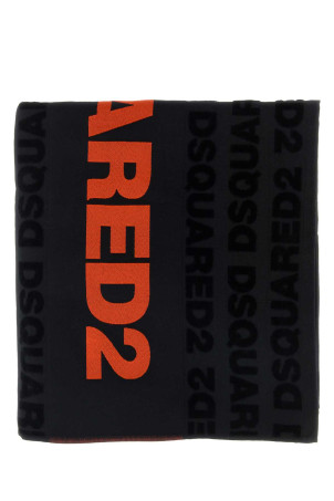 Black cotton beach towel DSQUARED (D7P006610)
