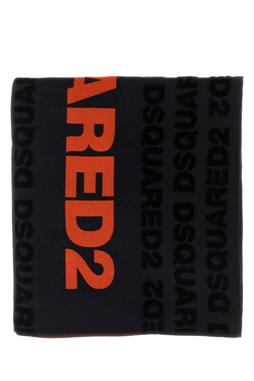 Black cotton beach towel DSQUARED (D7P006610)