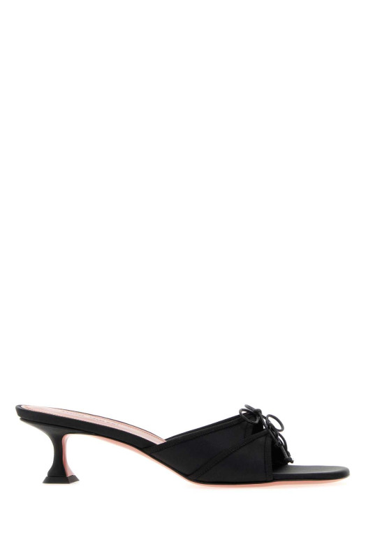Black satin Eleonora mules Black AMINA MUADDI (ELEONORASLIPPER45)