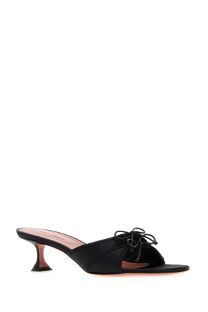 Black satin Eleonora mules Black AMINA MUADDI (ELEONORASLIPPER45)