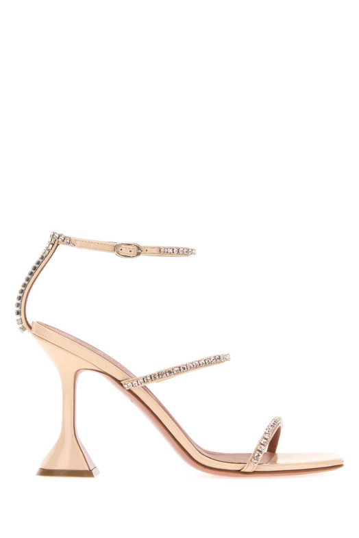 Skin pink leather Gilda sandals Beige AMINA MUADDI (GILDASANDAL95)