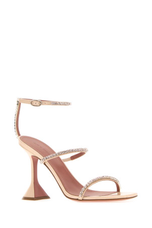 Skin pink leather Gilda sandals Beige AMINA MUADDI (GILDASANDAL95)