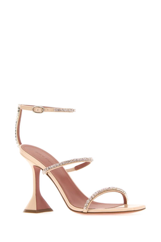 Skin pink leather Gilda sandals Beige AMINA MUADDI (GILDASANDAL95)
