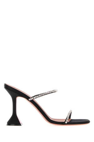 Black satin Gilda mules Black AMINA MUADDI (GILDASLIPPER95)