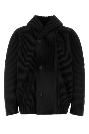 Black polyester jacket HOMME PLISSE' ISSEY MIYAKE (HP66JC031)