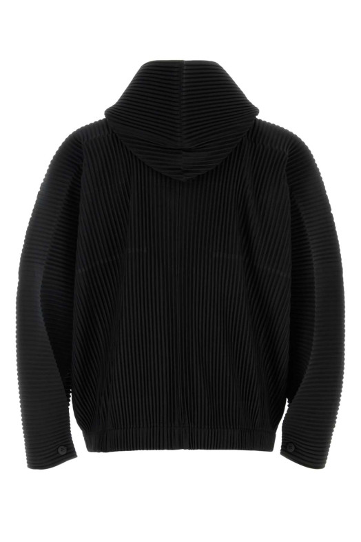 Black polyester jacket HOMME PLISSE' ISSEY MIYAKE (HP66JC031)