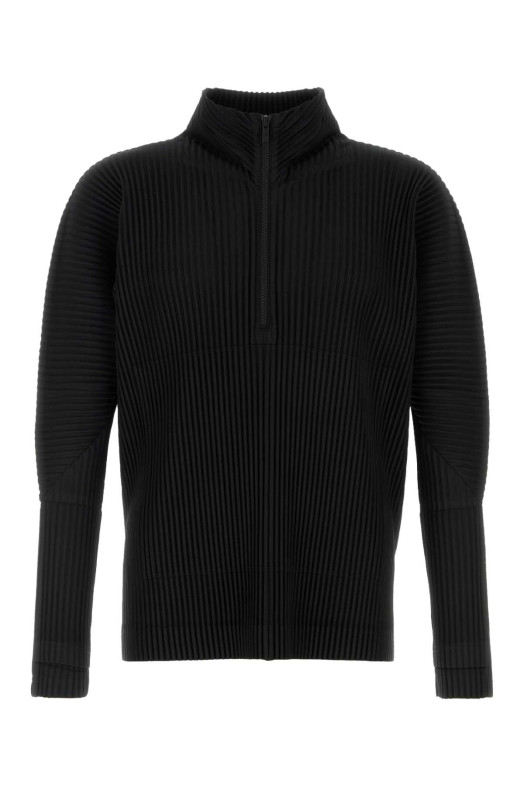 Black polyester sweatshirt HOMME PLISSE' ISSEY MIYAKE (HP66JK032)
