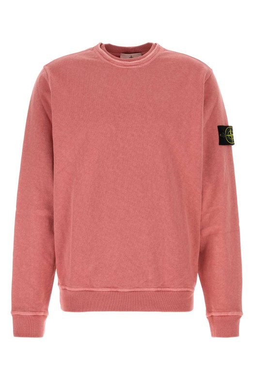 Dark pink cotton sweatshirt STONE ISLAND (L1S156100034S0060)