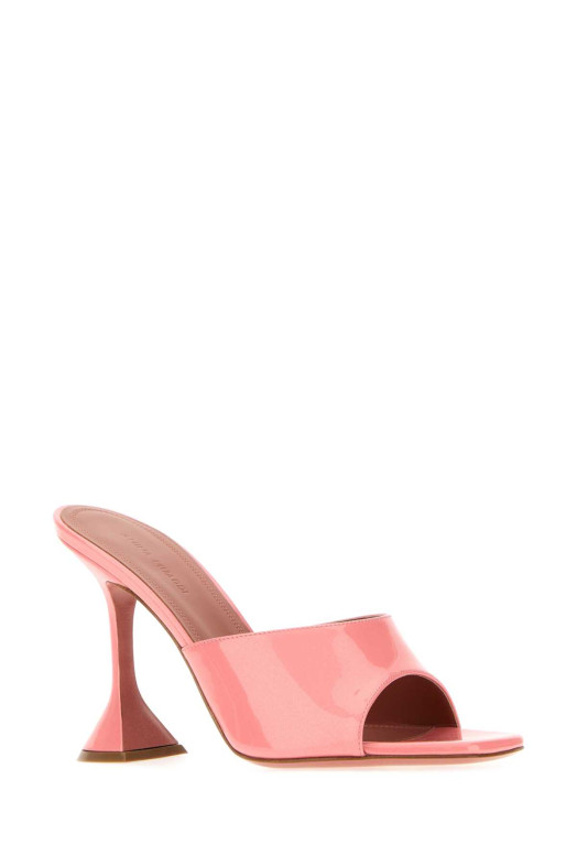 Pink leather Lupita mules Pink AMINA MUADDI (LUPITASLIPPER95)