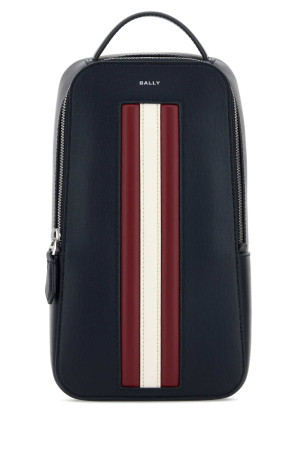 Navy blue leather crossbody bag BALLY (MAS02DEC001)
