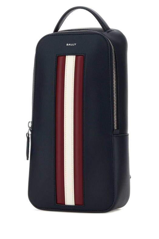 Navy blue leather crossbody bag BALLY (MAS02DEC001)