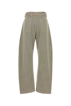 Dove grey canvas wide-leg pant LEMAIRE (PA326LD1054)