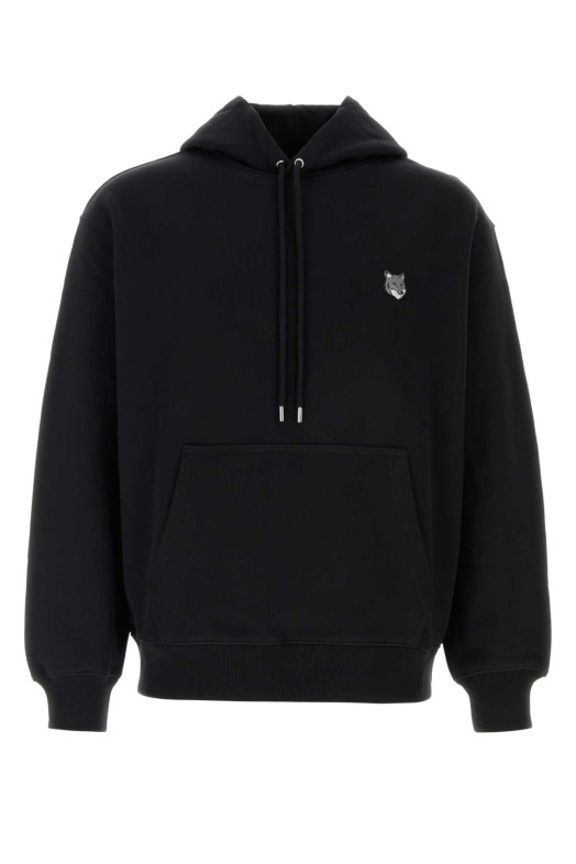 Black cotton sweatshirt MAISON KITSUNE (PM00703KM0341)