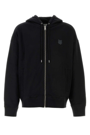 Black cotton sweatshirt MAISON KITSUNE (PM02138KM0340)