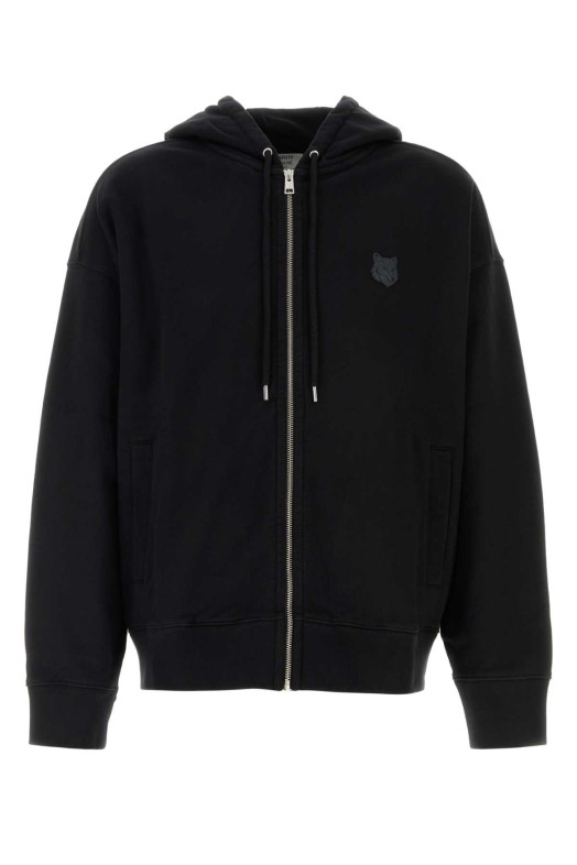 Black cotton sweatshirt MAISON KITSUNE (PM02138KM0340)