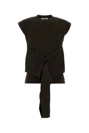 Dark brown wool and acrylic vest LEMAIRE (PO0002LK087)