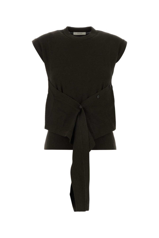 Dark brown wool and acrylic vest LEMAIRE (PO0002LK087)