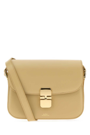 Beige leather small Grace crossbody bag A.P.C. (PXBMWF61413)