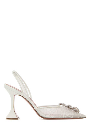 White lace Rosie pumps Beige AMINA MUADDI (ROSIELACESLING95)