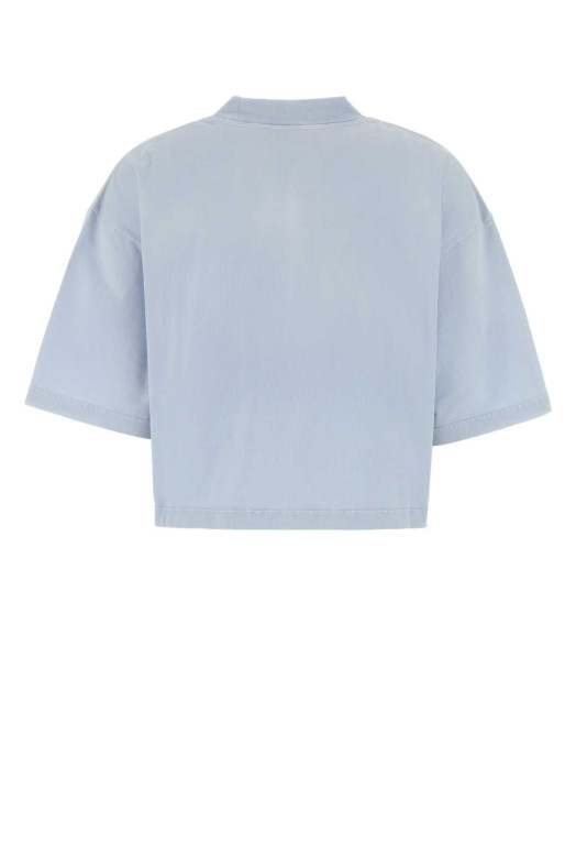 Хлопковая футболка нежно-голубого цвета MARNI (THJE0333GPUSCZ20)