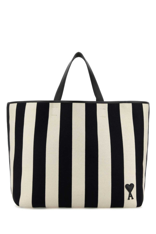 Вышитая холщовая сумка для покупок AMI (ULL733AW0026) AMI PARIS