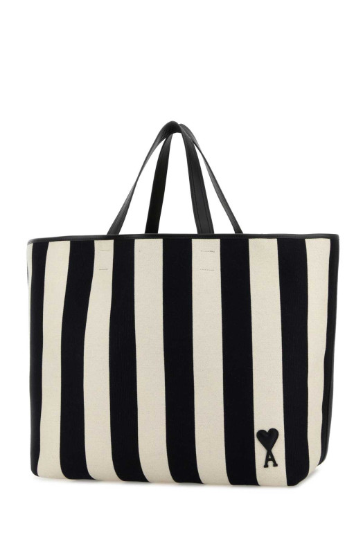 Вышитая холщовая сумка для покупок AMI (ULL733AW0026) AMI PARIS