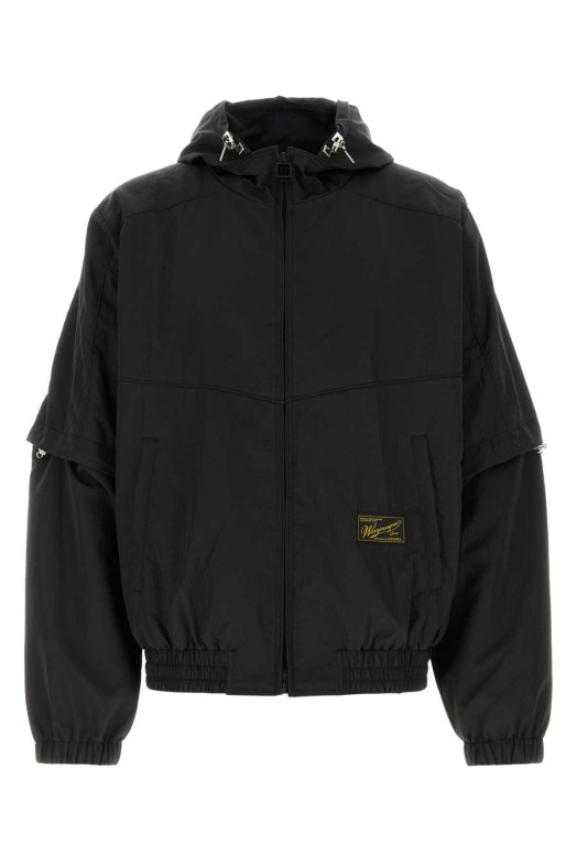 Черная нейлоновая ветровка WOOYOUNGMI (W261JP12)