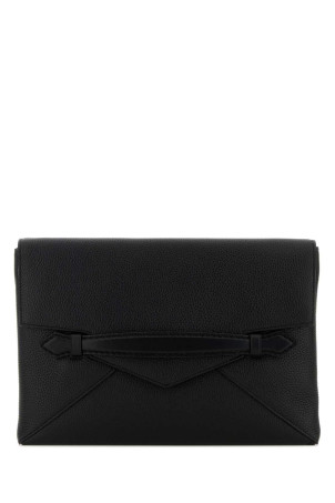 Black leather clutch MONTBLANC (221688)